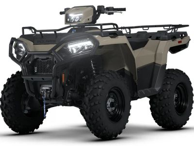 2026 Polaris Sportsman 570 EPS in Desert Sand — front three-quarter view