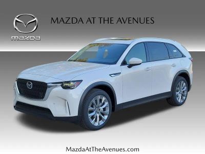 2026 Mazda CX-90 3.3 Turbo Preferred in White — front three-quarter view
