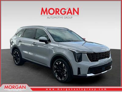 2026 Kia Sorento EX in Gray — front three-quarter view
