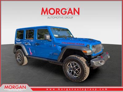 2026 Jeep Wrangler Rubicon in Blue — front three-quarter view