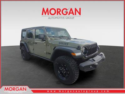 2026 Jeep Wrangler Willys in Green — front three-quarter view
