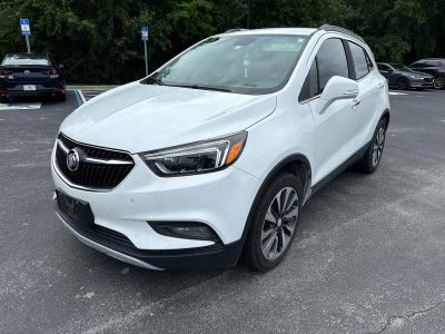 2020 Buick Encore Essence in Summit White — front three-quarter view