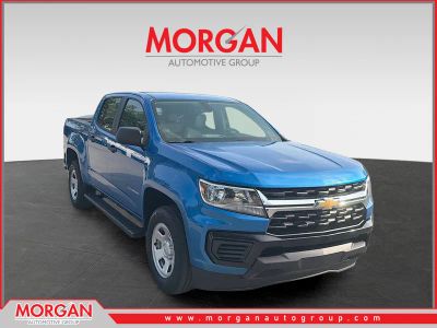 2021 Chevrolet Colorado 2WD Work Truck in Bright Blue Metallic — front three-quarter view