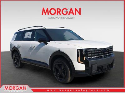 2027 Kia Telluride X-Line SX in Glacial White Pearl — front three-quarter view