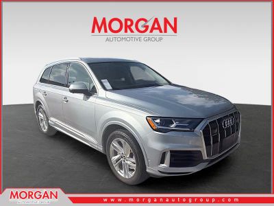2023 Audi Q7 Premium Plus in Mythos Black Metallic — front three-quarter view