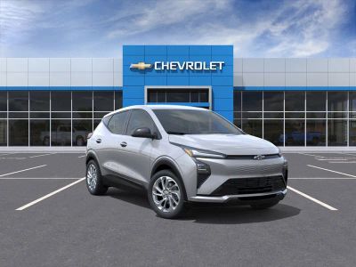 2027 Chevrolet Bolt LT in Sterling Grey Metallic — front three-quarter view