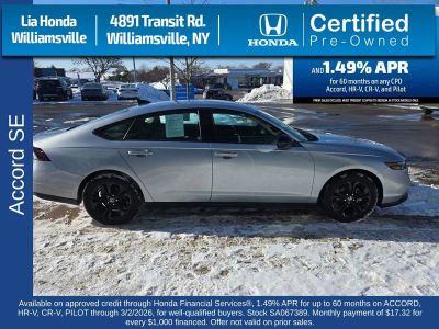 2025 Honda Accord Sedan SE CVT — rear three-quarter view