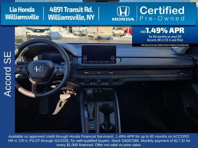 2025 Honda Accord Sedan SE CVT — photo 15 view