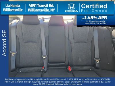 2025 Honda Accord Sedan SE CVT CY1F4SJW — front three-quarter view