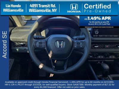 2025 Honda Accord Sedan SE CVT — photo 16 view