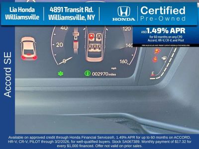2025 Honda Accord Sedan SE CVT — photo 17 view
