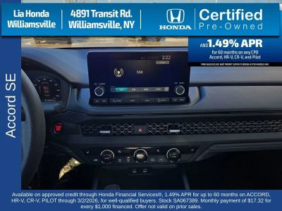 2025 Honda Accord Sedan SE CVT — photo 18 view