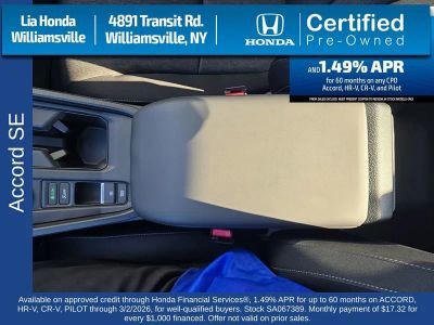2025 Honda Accord Sedan SE CVT — photo 22 view