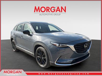 2022 Mazda CX-9 Carbon Edition in Polymetal Gray Metallic — front three-quarter view