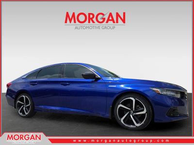 2022 Honda Accord Hybrid Sport in Blue — front three-quarter view