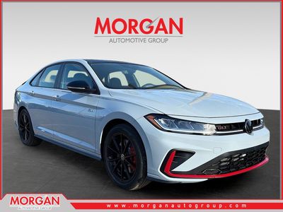 2026 Volkswagen Jetta GLI Autobahn in Gray — front three-quarter view