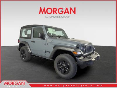 2026 Jeep Wrangler Sport in Gray — front three-quarter view