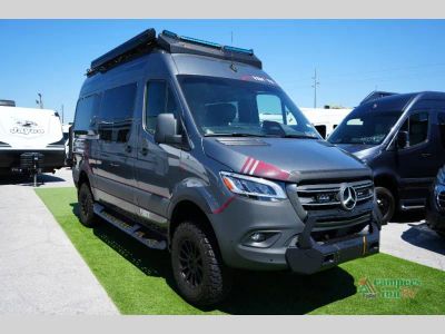 2026 Remote Vans Remote Vans in Custom OEM Finish / Red Graphic Accents — front three-quarter view