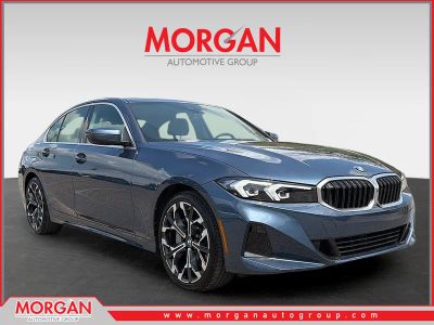 2025 BMW 3 Series 330i in Arctic Race Blue Metallic — front three-quarter view