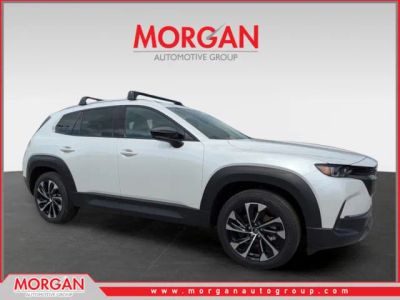 2026 Mazda CX-50 Hybrid Premium Plus in Wind Chill Pearl — front three-quarter view