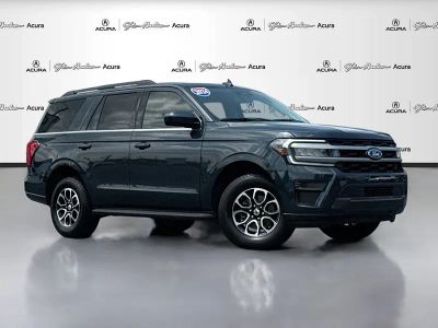 2024 Ford Expedition XLT in Stone Blue Metallic — front three-quarter view