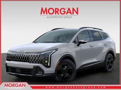 2026 Kia Sportage X-Line in Gray — front three-quarter view