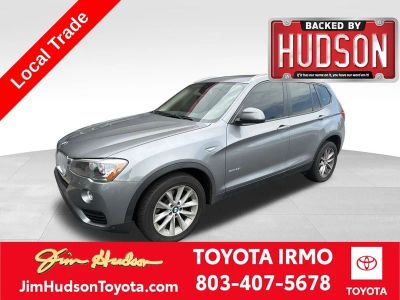 2017 BMW X3 sDrive28i in Space Gray Metallic — front three-quarter view
