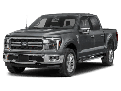 2026 Ford F-150 Lariat in Gray — front three-quarter view