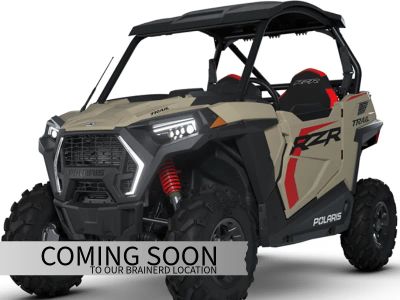 2026 Polaris RZR Trail Ultimate Z26A5F87A6 in Sand Dune — front three-quarter view