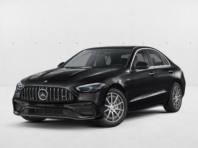 2026 Mercedes-Benz AMG C 43 AMG &reg; C 43 4MATIC &reg; Sedan in Manufaktur Alpine Gr — front three-quarter view