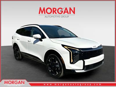 2026 Kia Sportage Hybrid SX-Prestige in White — front three-quarter view