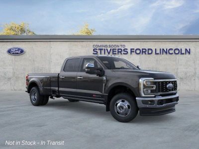 2026 Ford Super Duty F-350 Lariat in Agate Black Metallic — front three-quarter view