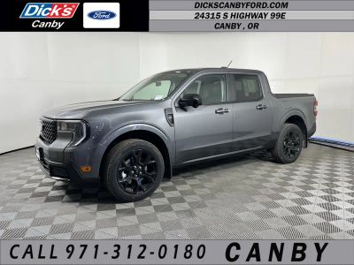 2026 Ford Maverick LARIAT in Carbonized Gray Metallic — front three-quarter view