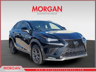 2021 Lexus NX 300 F SPORT in Obsidian — front three-quarter view