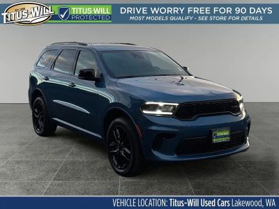 2025 Dodge Durango GT Plus in Frostbite Pearlcoat — front three-quarter view