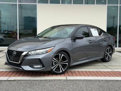 2021 Nissan Sentra SR in Gray — front three-quarter view