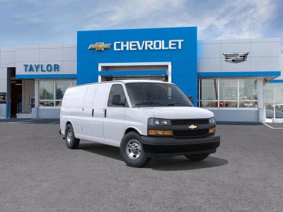 2025 Chevrolet Express Cargo WT in Summit White — front three-quarter view