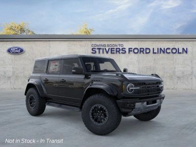 2026 Ford Bronco Raptor in Shadow Black — front three-quarter view