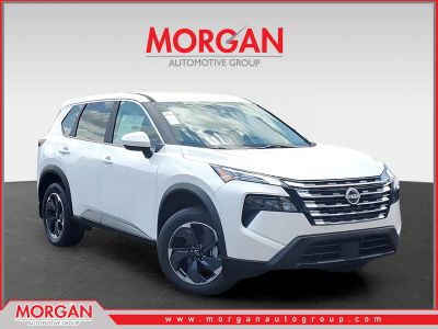 2026 Nissan Rogue SV in White — front three-quarter view