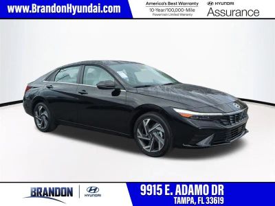 2026 Hyundai ELANTRA Limited in Black — front three-quarter view