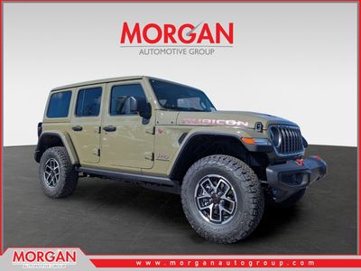 2026 Jeep Wrangler Rubicon in Green — front three-quarter view
