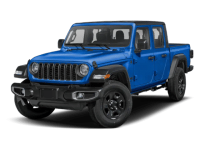 2026 Jeep Gladiator Sport in Hydro Blue Pearlcoat — front three-quarter view