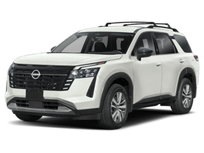 2026 Nissan Pathfinder SL in White — front three-quarter view