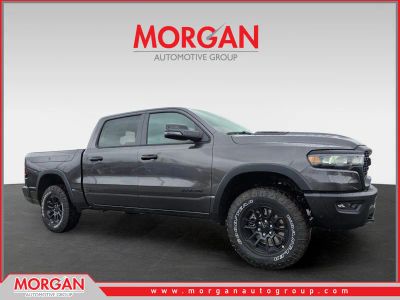 2026 Ram 1500 Rebel in Gray — front three-quarter view
