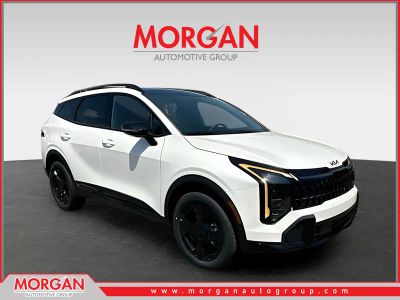 2026 Kia Sportage Hybrid X-Line in White — front three-quarter view