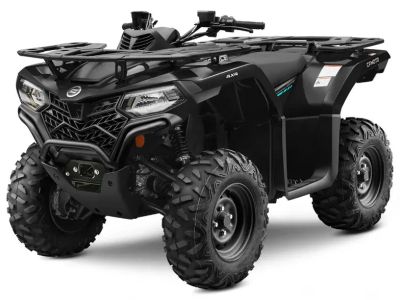 2026 CFMOTO CForce 400 in Jet Black — front three-quarter view