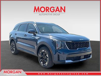 2026 Kia Sorento S in Midnight Lake Blue — front three-quarter view