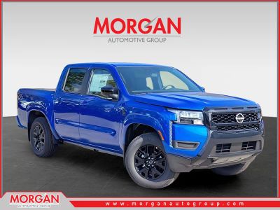 2026 Nissan Frontier SV in Blue — front three-quarter view