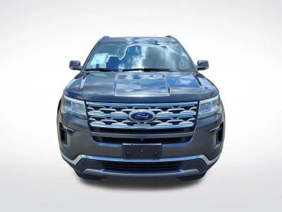 2018 Ford Explorer Limited in Ebony Black — front three-quarter view
