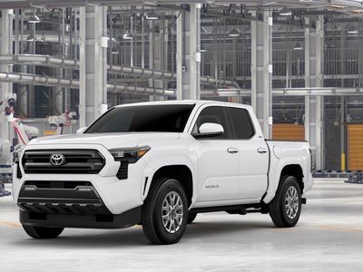 2026 Toyota Tacoma SR5 in Ice Cap — front three-quarter view